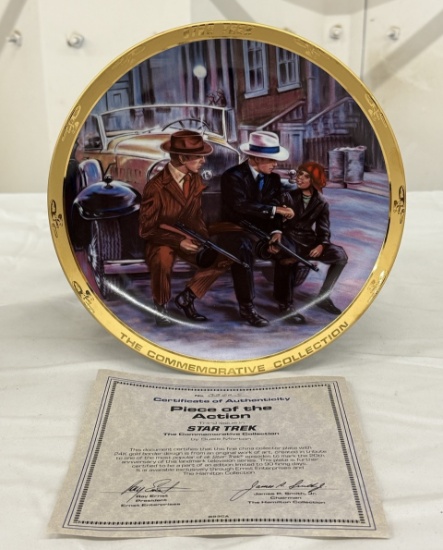 Star Trek The Commemorative Collection - A Piece of the Action – Collectible Plate - Authenticated