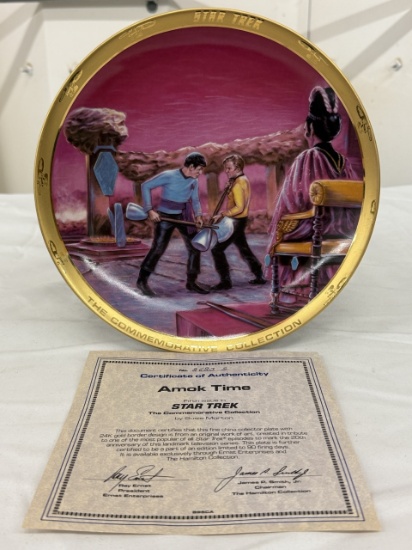 Star Trek 20th Anniversary Plate “Amok Time” – The Commemorative Collection – Authenticated