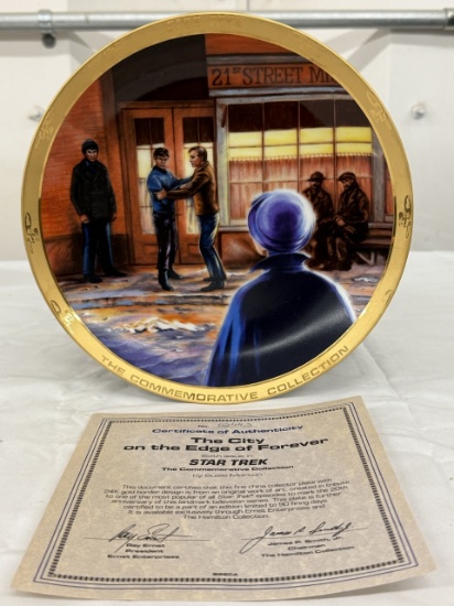 Star Trek 20th Anniversary Plate “City on the Edge of Forever”–The Commemorative Collection – Authen
