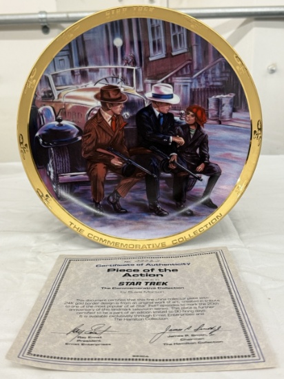 Star Trek 20th Anniversary Plate “A Piece of the Action”–The Commemorative Collection, Authenticated