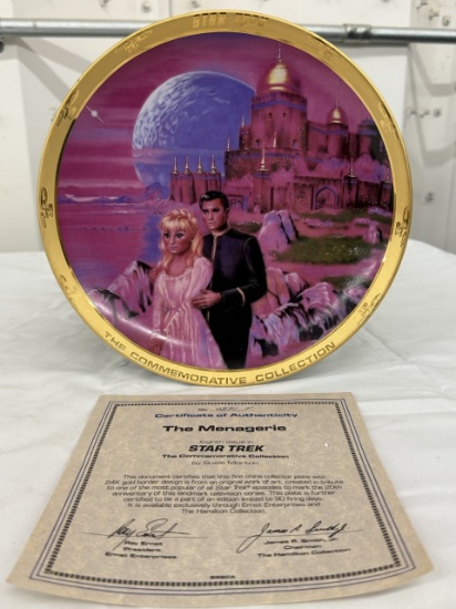 Star Trek 20th Anniversary Plate “The Menagerie” – The Commemorative Collection – Authenticated