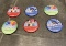 Set of 6 Happy Anniversary Walt Disney World Mickey & Minnie Mouse Button Pin