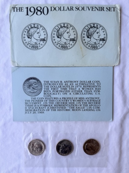 The 1980 Susan B. Anthony Dollar Souvenir Coins Set