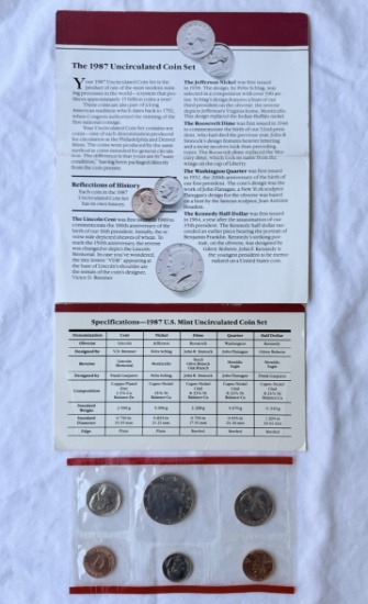 1987 United States Mint Uncirculated Coin Set