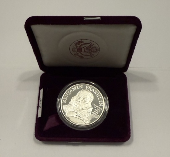 Ben Franklin Firefighters Silver Medal in Case