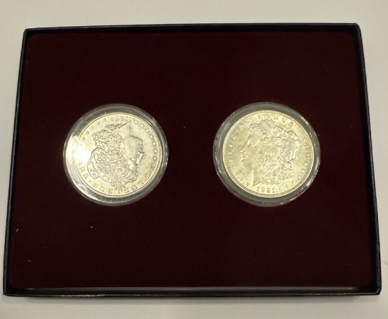1878 & 1921 Morgan Silver Dollar Coin Set – First and Last Year Collectible