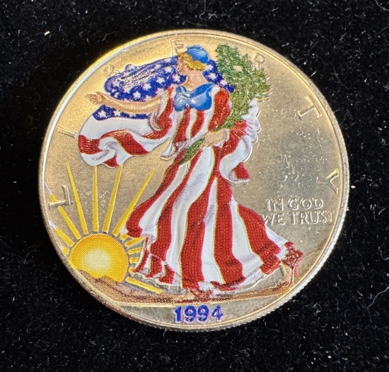 1994 $1 American Silver Eagle 1oz Colorized 1 Dollar Silver Coin