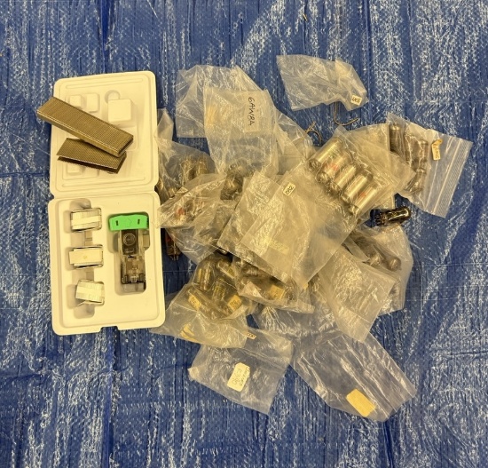 Set of Office Staple Cartridge and Assorted Light Bulbs