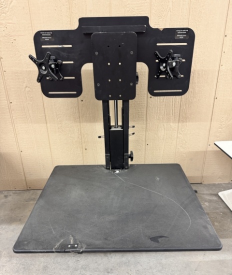 Adjustable Mobile TV Stand with Rotating Bracket - Floor Mount for Horizontal & Vertical Screens