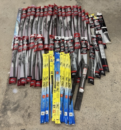 Lot of Assorted Mighty and Aero Blade Wiper Blades Set –Various Lengths for Front and Rear Windows