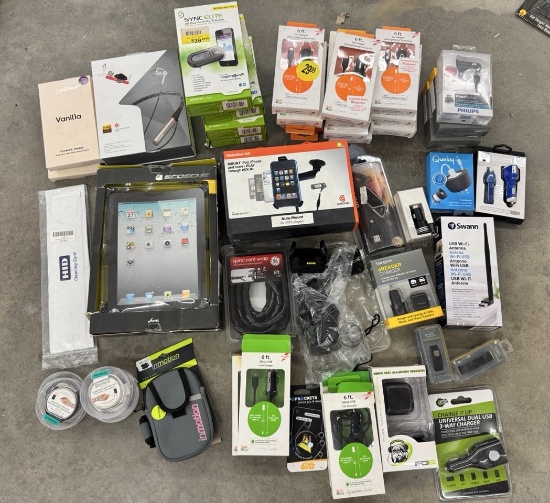 Lot of Tech Accessories and Car Gadgets – Chargers, Mounts, USB Devices & More