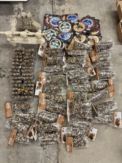 Lot of Corkscrews, Decorative Figurines, Mini Wood Slices, and More