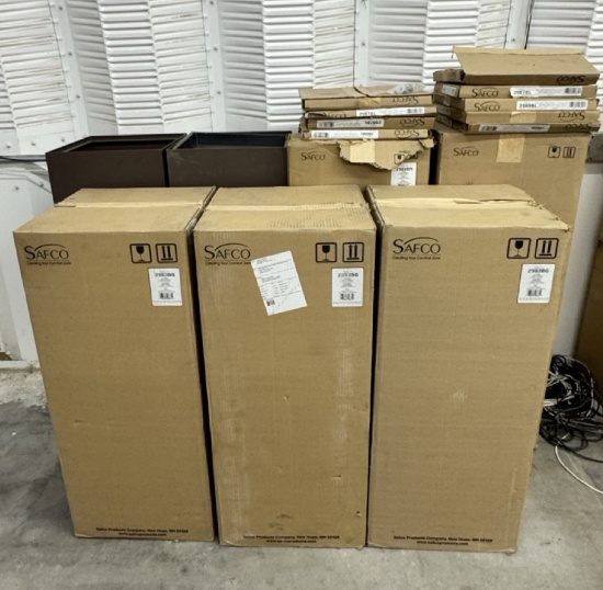 Lot of Safco Public Square Recycling Containers and Lids over $3000 retail value, – Assorted Models