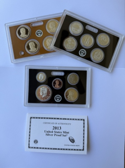 2013 United States Mint Silver Proof Set - Certificated