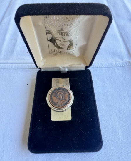 1986 Statue of Liberty Centennial Moneyclip in Case