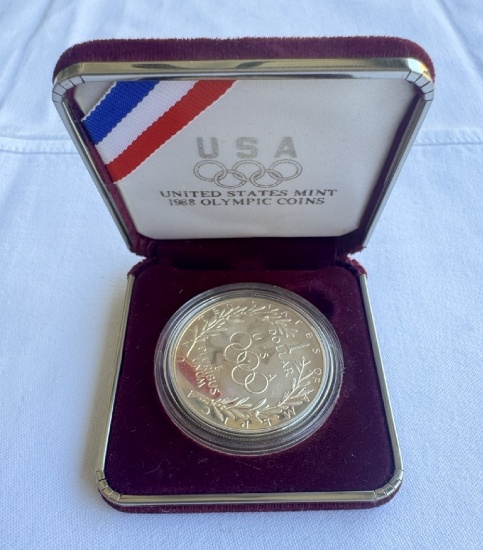 1988 United States Olympic Coin In Case