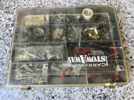 Toolbox with Screws and Work Tools
