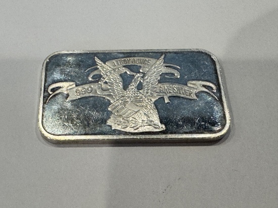 One Troy Ounce .999 Fine Silver Bar - APMEX