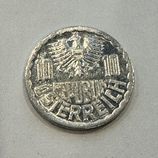 1983 Austria 10 Groschen Aluminum Coin