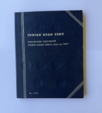 Empty Indian Head Cents Collection Album Including Flying Eagle Cents - 1856-1909