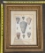 Framed Vintage Illustrations – Decorative Wall Art in Wood Frame