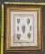 Framed Vintage Illustrations – Decorative Wall Art in Wood Frame 14x17