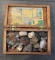 Small Wood Chest with Rock Collection