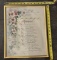 Decorative Framed Letter Artwork – Dated 1915 – Calligraphic Poetic Collectible 12.5x15