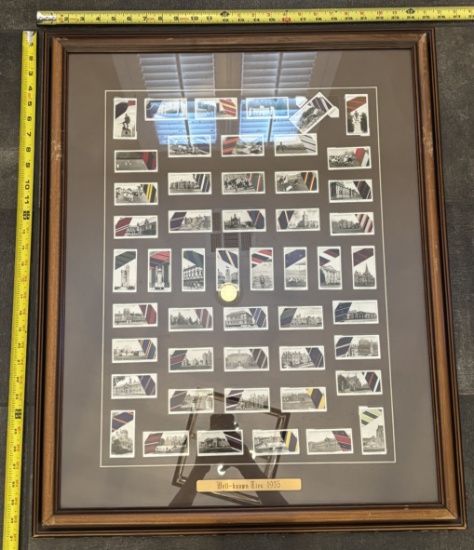 Framed 1935 Well Known Ties Cigarette Card Set – Vintage Collectible Display