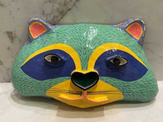 Handcrafted Decorative Raccoon Head