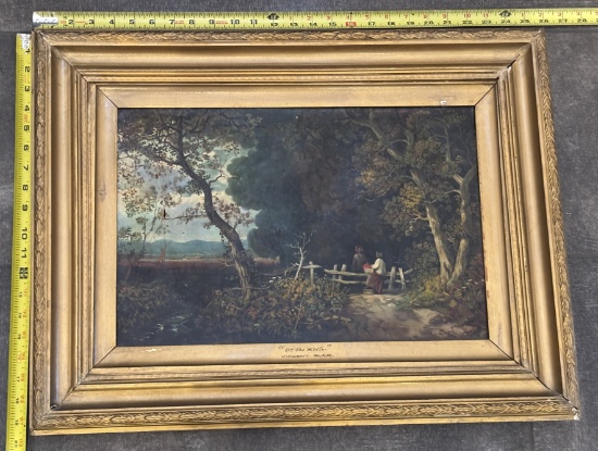 Vintage Painting by Vincent Blair – Wall Art in Wood Frame