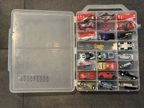 Box of Die-Cast Collectible Cars