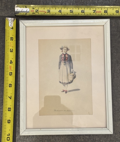 Vintage Art Print in Wood Frame – Wall Decor 8x10