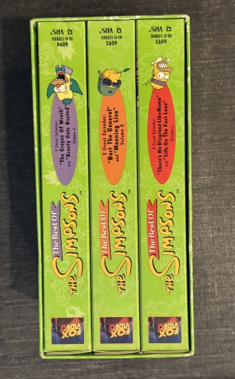 Set of BHS – The Best of The Simpsons by Fox Video – Collectible VHS Tapes