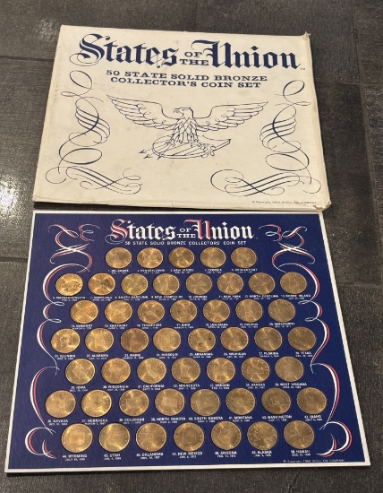 50 States of the Union Solid Bronze Collector’s Coin Set – Complete Edition