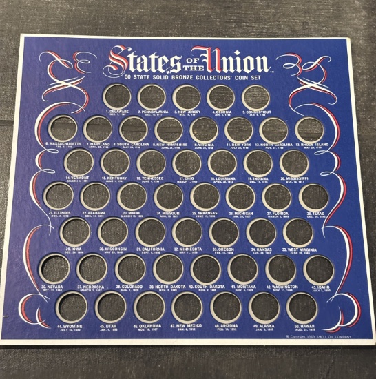 Empty Display Case – 50 States of the Union Solid Bronze Coin Set