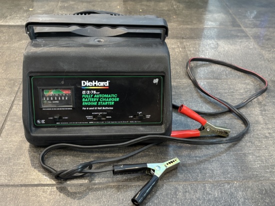 DieHard 12/2/75MP Fully Automatic Battery Charger & Engine Starter – For 6V and 12V Batteries