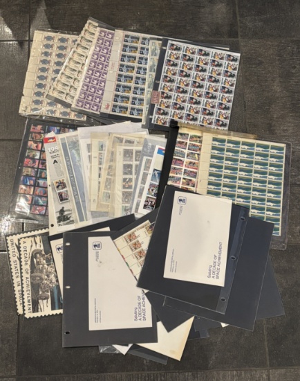 Lot of Full Stamp Sheets - Unused Commemorative and Collectible Stamps