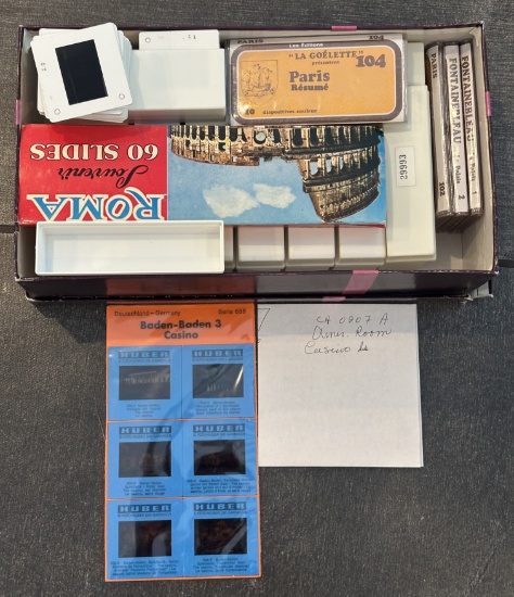 Lot of Vintage Travel Slides – Rome, Paris & More – Souvenir Photo Collectibles
