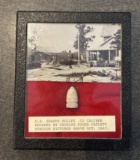 U.S. Sharps Bullet .52 Cal –Dropped by Cavalry at Catlett Station, Oct. 1863 Civil War Framed Relic