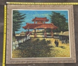 Decorative Chinese Painting with Wooden Frame 28.5x24