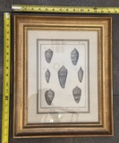 Framed Vintage Illustrations – Decorative Wall Art in Wood Frame 14x17
