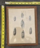 Framed Vintage Illustrations – Decorative Wall Art in Wood Frame 9x12