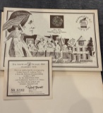 1979 First Day of Issue – Susan B. Anthony Dollar Coin with Certificate – 24K Gold Electro-Plated