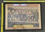 Vintage Framed Poster – Barnum & Bailey Greatest Show on Earth – Circus Advertising 20x14.5