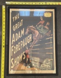 Framed 1960 Circus Poster – The Great Adam Forepaugh Shows – Vintage Wall Art 14.5x20
