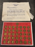 Complete Solid Bronze Collector’s Set of Franklin Mint Presidential Coins