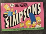 Original 1990 Greetings From The Simpsons Postcard Book By Matt Groening