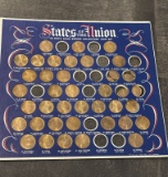 50 States of the Union Solid Bronze Collector’s Coin Set – Incomplete Set