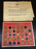 Solid Bronze Collector’s Set of Franklin Mint Presidential Coins - Incomplete Set
